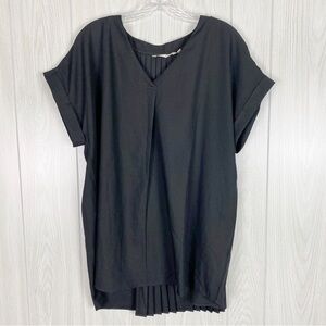Zara Black V-Neck Tunic Top